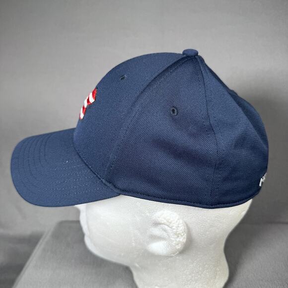 Under Armour Hat Cap Fitted Mens Small Medium Navy USA Flag Freedom Blitzing - Picture 2 of 11